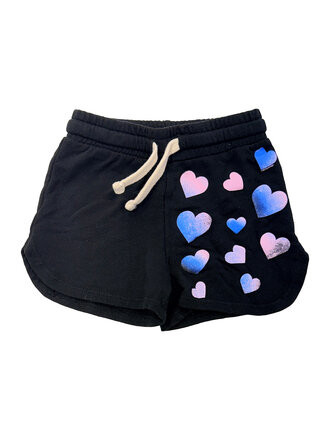 Californian Vintage HEARTS Black Shorts