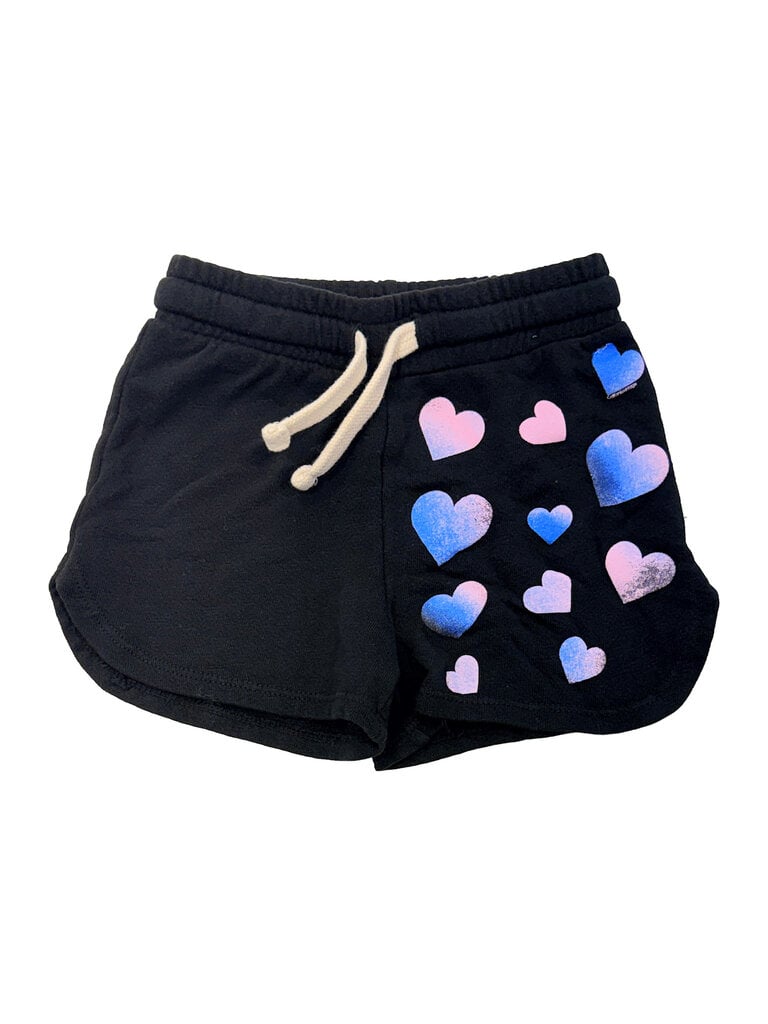 Californian Vintage HEARTS Black Shorts