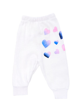 Californian Vintage Baby HEARTS White Sweatpants