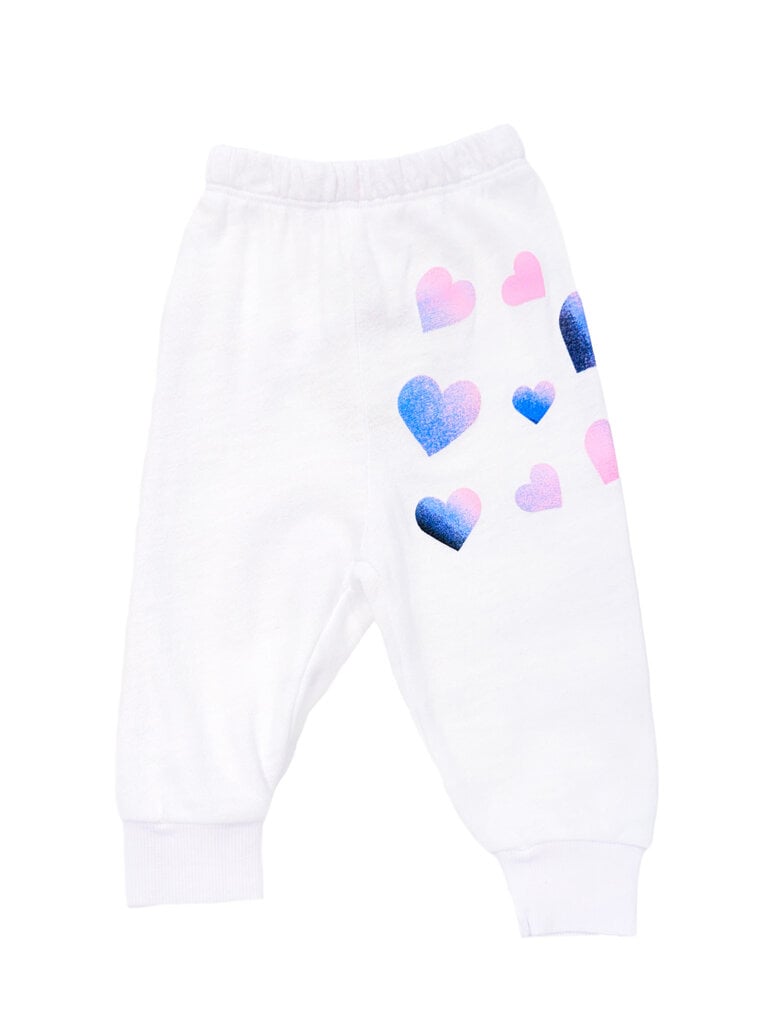Californian Vintage Baby HEARTS White Sweatpants