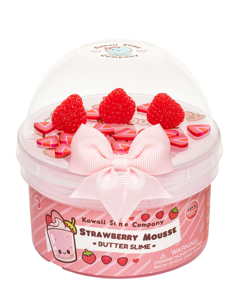 Kawaii Slime Strawberry Mousse Butter Slime