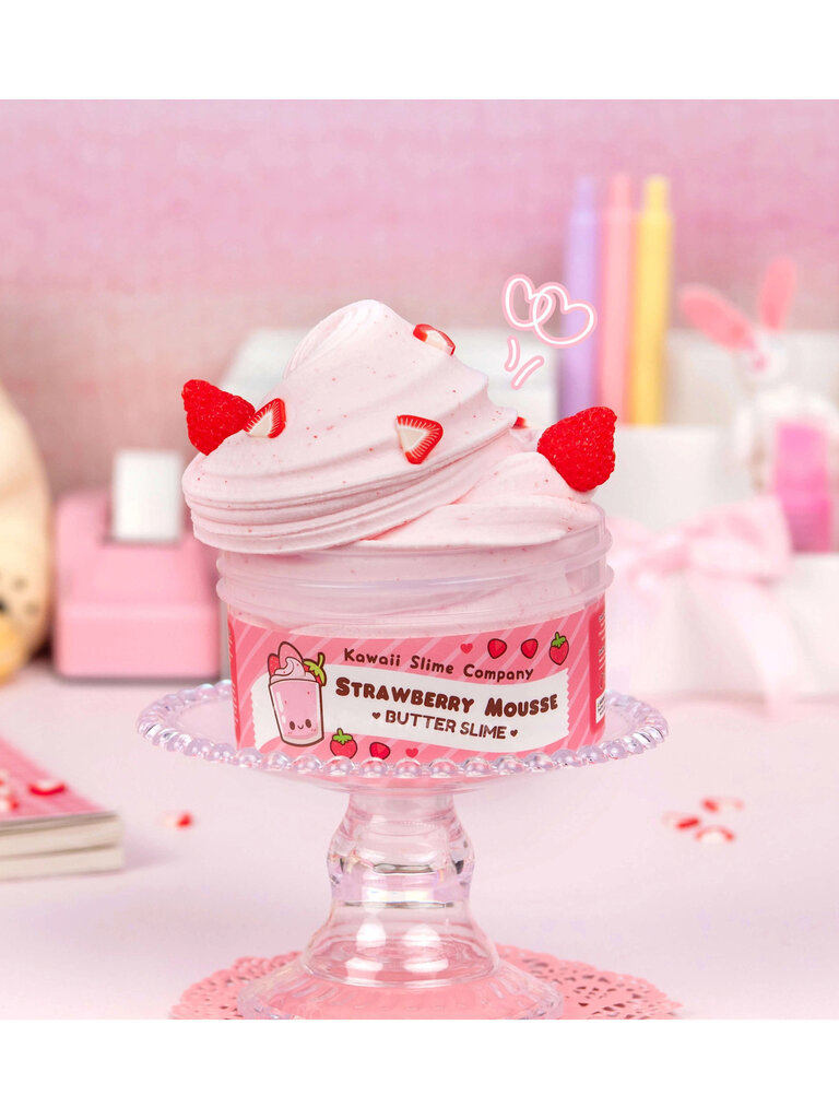 Kawaii Slime Strawberry Mousse Butter Slime