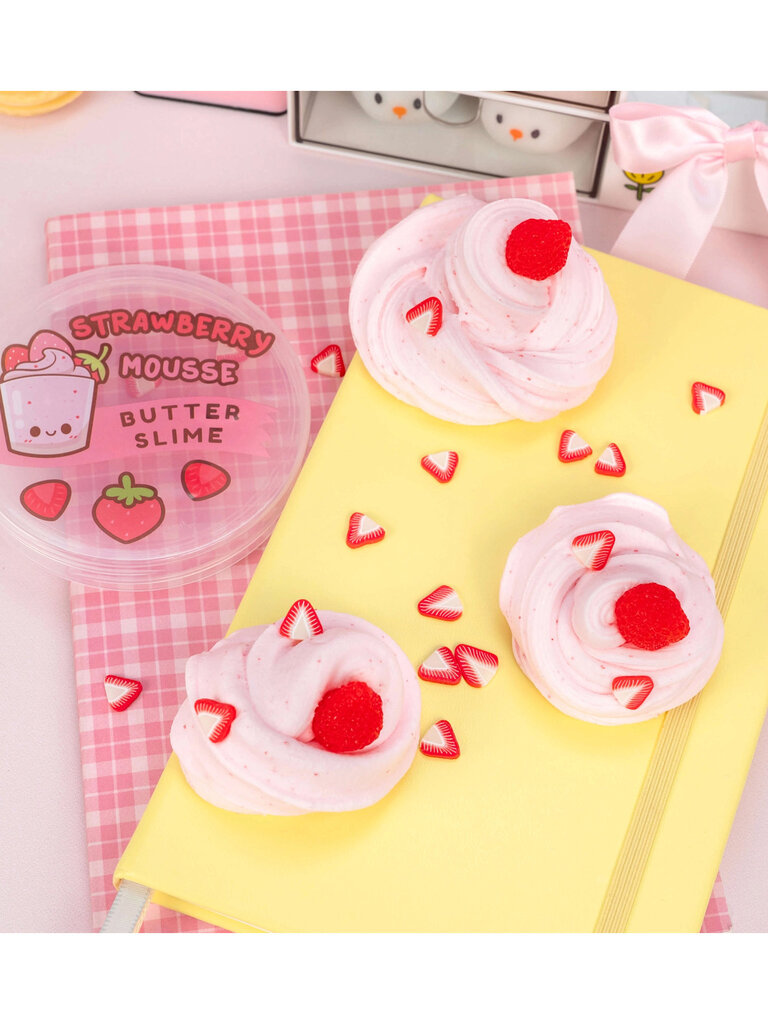 Kawaii Slime Strawberry Mousse Butter Slime