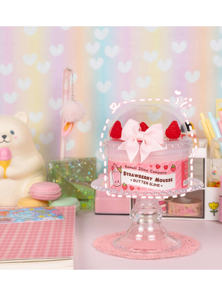 Kawaii Slime Strawberry Mousse Butter Slime