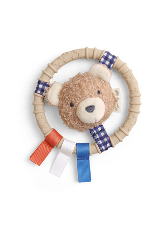 itzy ritzy Taupe Bear Teething Ring
