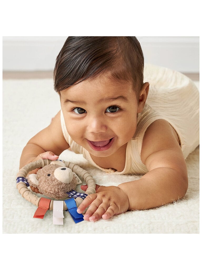 itzy ritzy Taupe Bear Teething Ring
