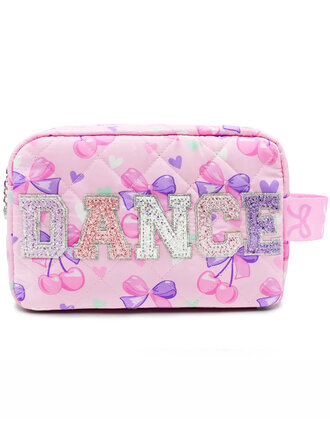 Dance Cherry Quilted Pouch