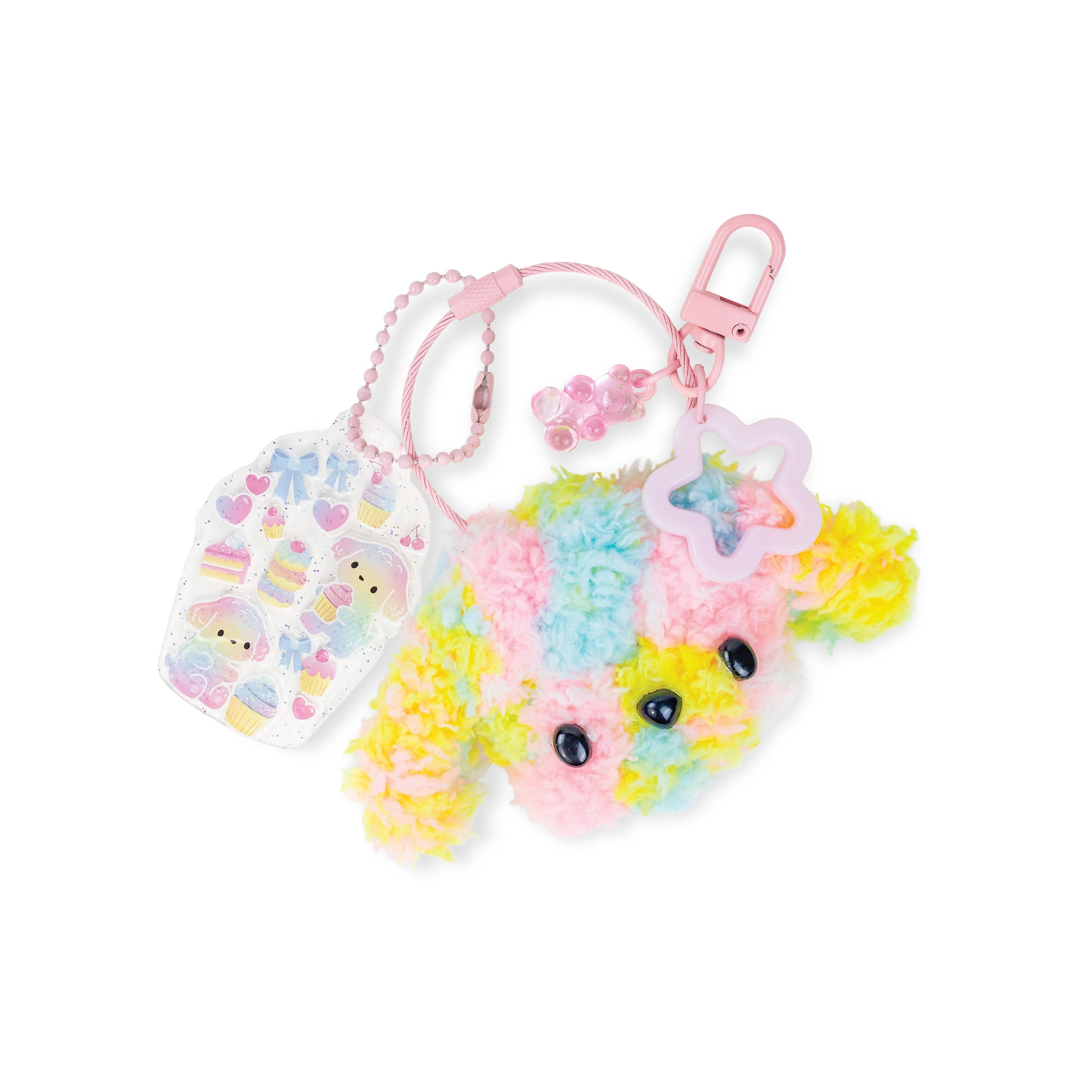 Tiger Tribe Bag Charm Kit - Fluffy Dog - Pumpkin and Bean