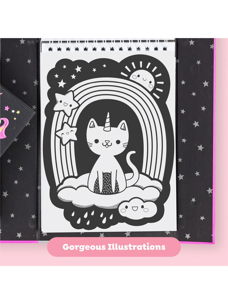 Tiger Tribe Neon Coloring Set - Unicorns and Friends