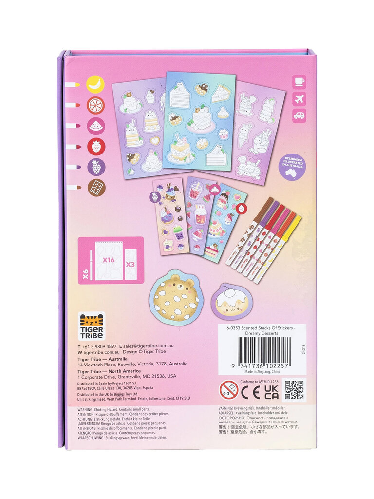 Tiger Tribe Scented Stacks of Stickers - Dreamy Desserts