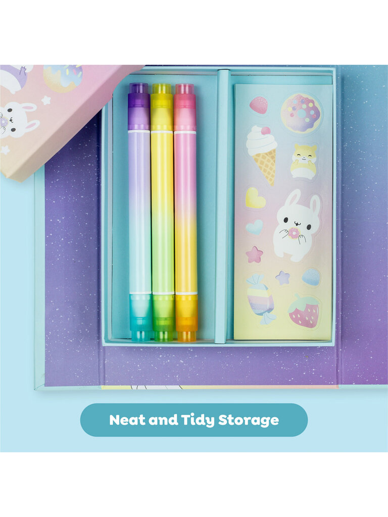Tiger Tribe Pastel Coloring Set - Kawaii Cafe