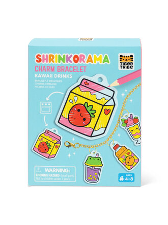 Tiger Tribe Shrinkorama - Charm Bracelet - Kawaii Drinks