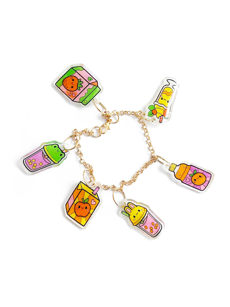 Tiger Tribe Shrinkorama - Charm Bracelet - Kawaii Drinks
