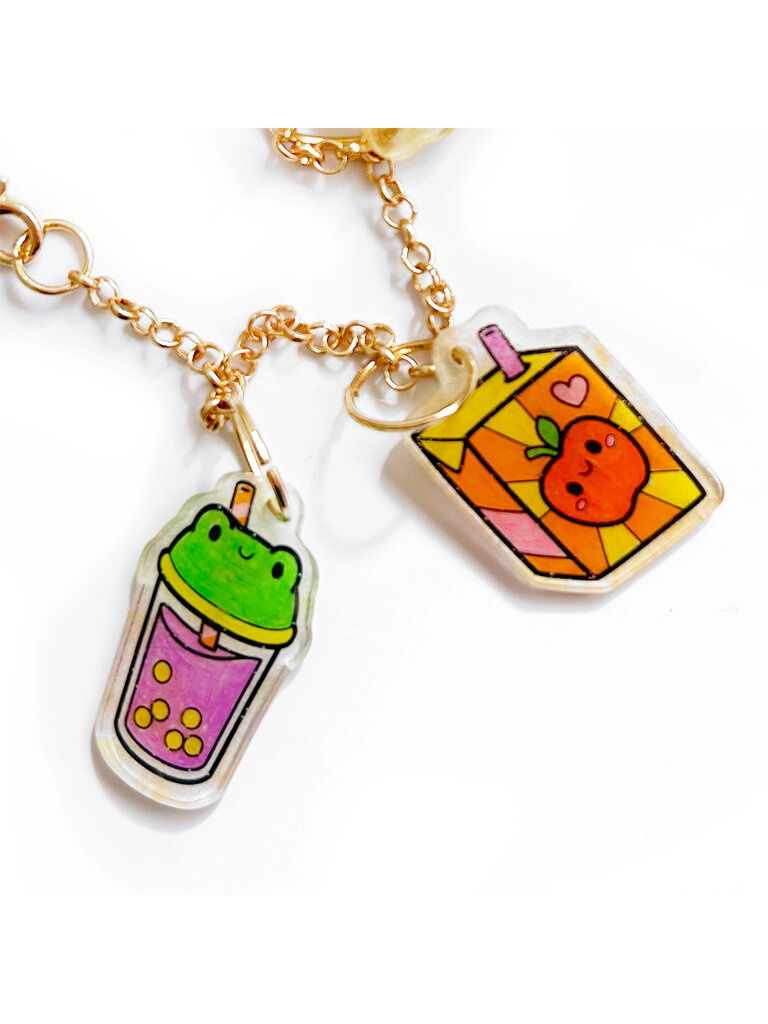 Tiger Tribe Shrinkorama - Charm Bracelet - Kawaii Drinks