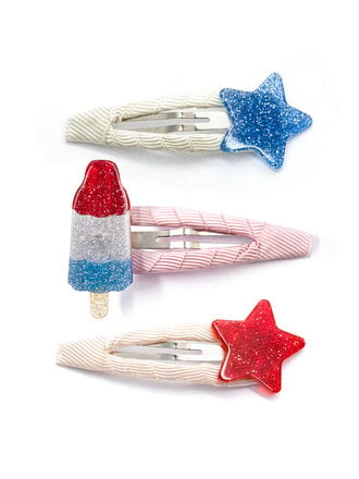 Lilies and Roses Rocket Popsicle & Stars Snap Clips