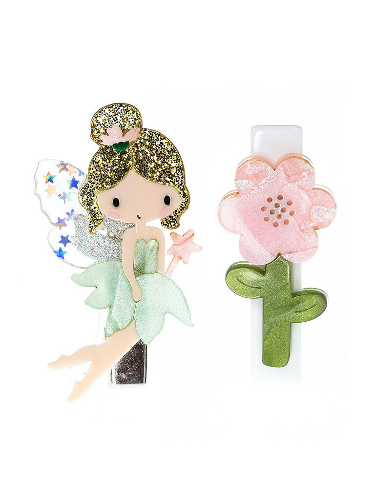 Lilies and Roses Pearlized Flower & Fairy Hair Clips