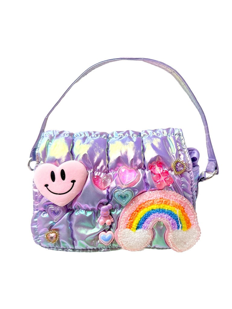 Bari Lynn Iridescent Quilted Charm Bag