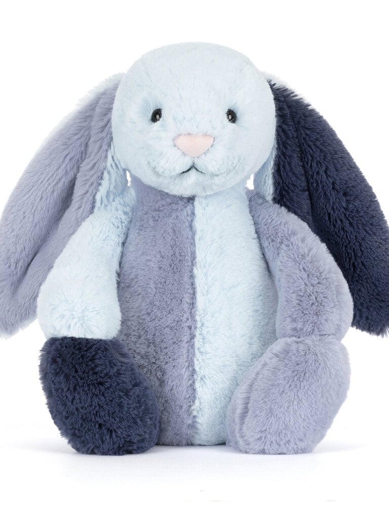 Jellycat Bashful Patchwork Blue Bunny Original