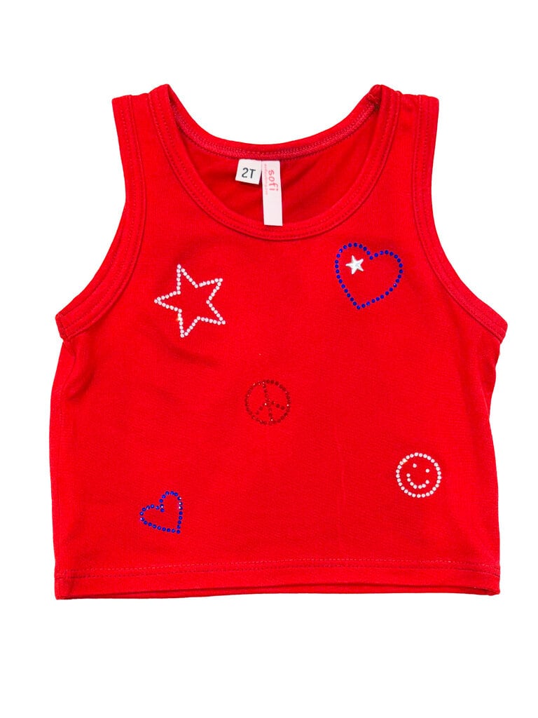 sofi Rhinestone Stars & Hearts Tank Top