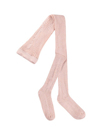 Molo Glitter Rib Tights - Petal Blush
