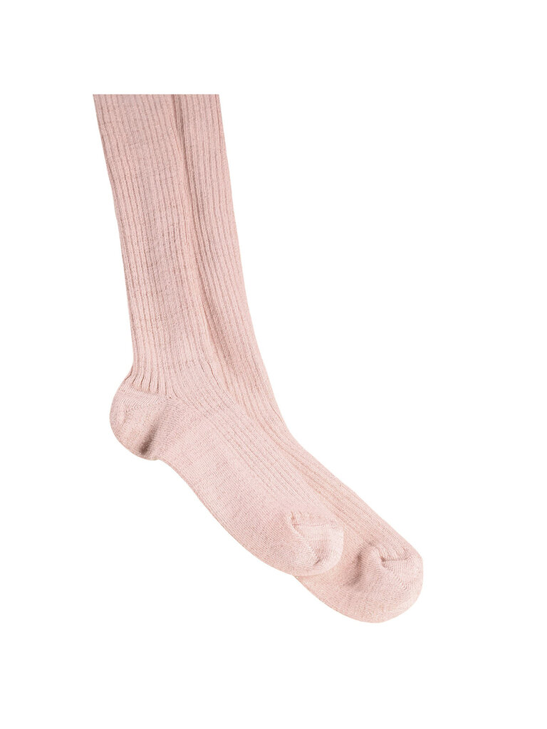 Molo Glitter Rib Tights - Petal Blush