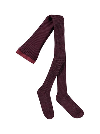 Molo Glitter Rib Tights - Forestberry