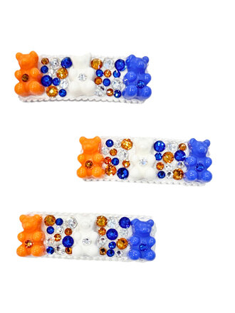 Bari Lynn NYC Orange & Blue Gummy Bears Clip