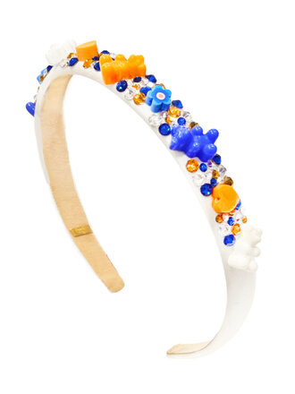 Bari Lynn NYC Orange & Blue Gummy Bears Headband