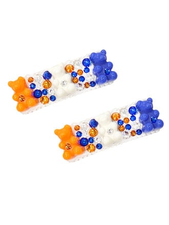 Bari Lynn NYC Orange & Blue Gummy Bears Clip