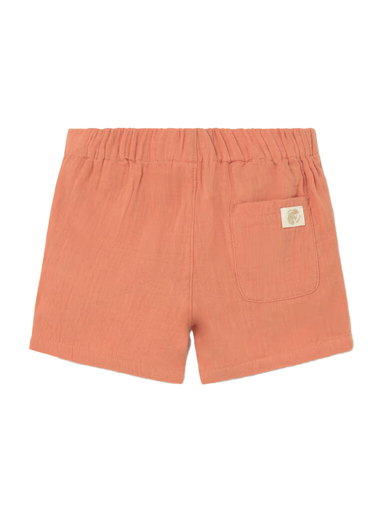 Mayoral Baby Orange Cotton Muslin Shorts