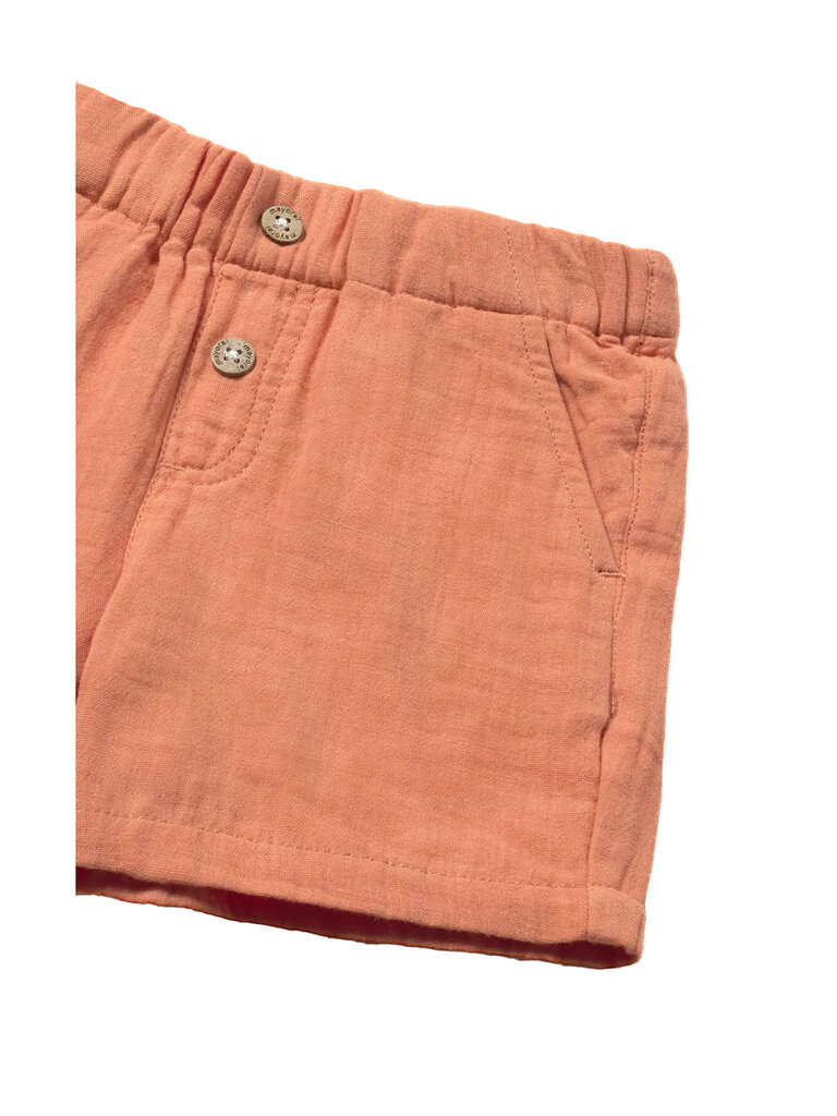 Mayoral Baby Orange Cotton Muslin Shorts