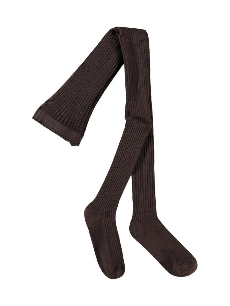 Molo Rib Tights - Bark Brown