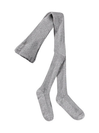 Molo Glitter Rib Tights - Grey Melange