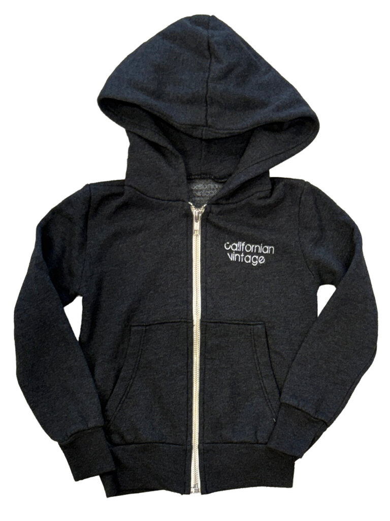 Californian Vintage Charcoal Basketball Zip Hoodie