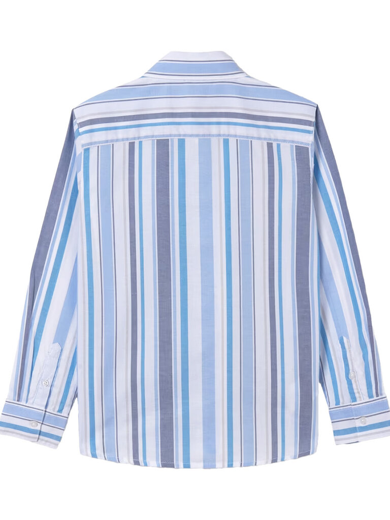 Mayoral Boys Blue Stripe Shirt