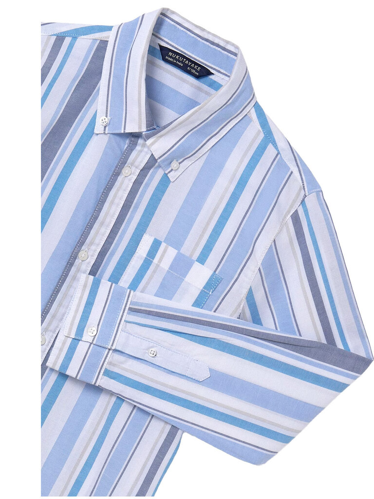 Mayoral Boys Blue Stripe Shirt