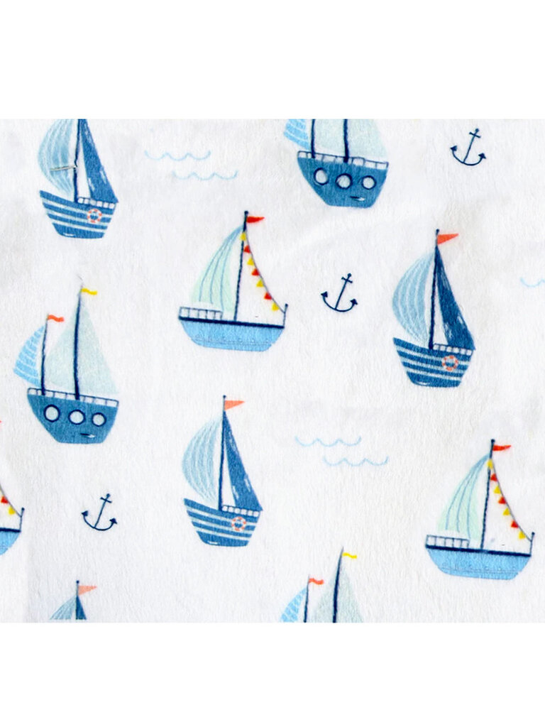 Baby Jar Deluxe Hooded Towel - Sailboats