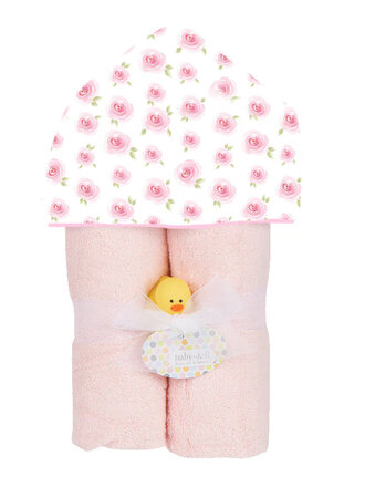 Baby Jar Deluxe Hooded Towel - Rosebuds