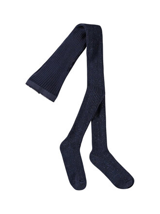 Molo Glitter Rib Tights - Navy Blazer