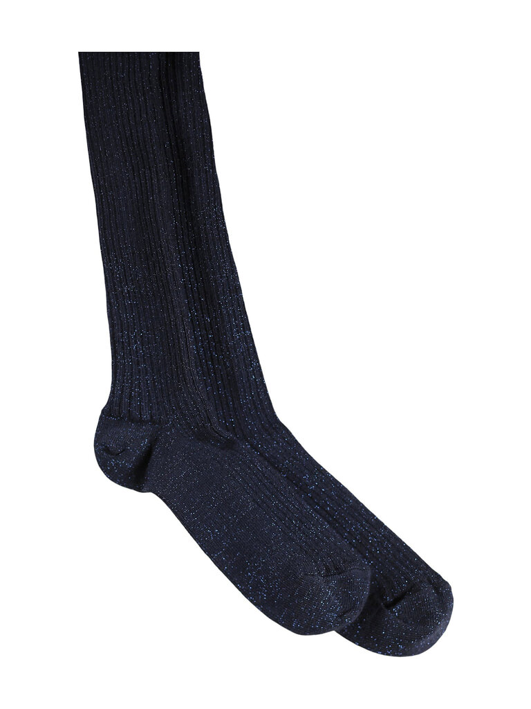 Molo Glitter Rib Tights - Navy Blazer