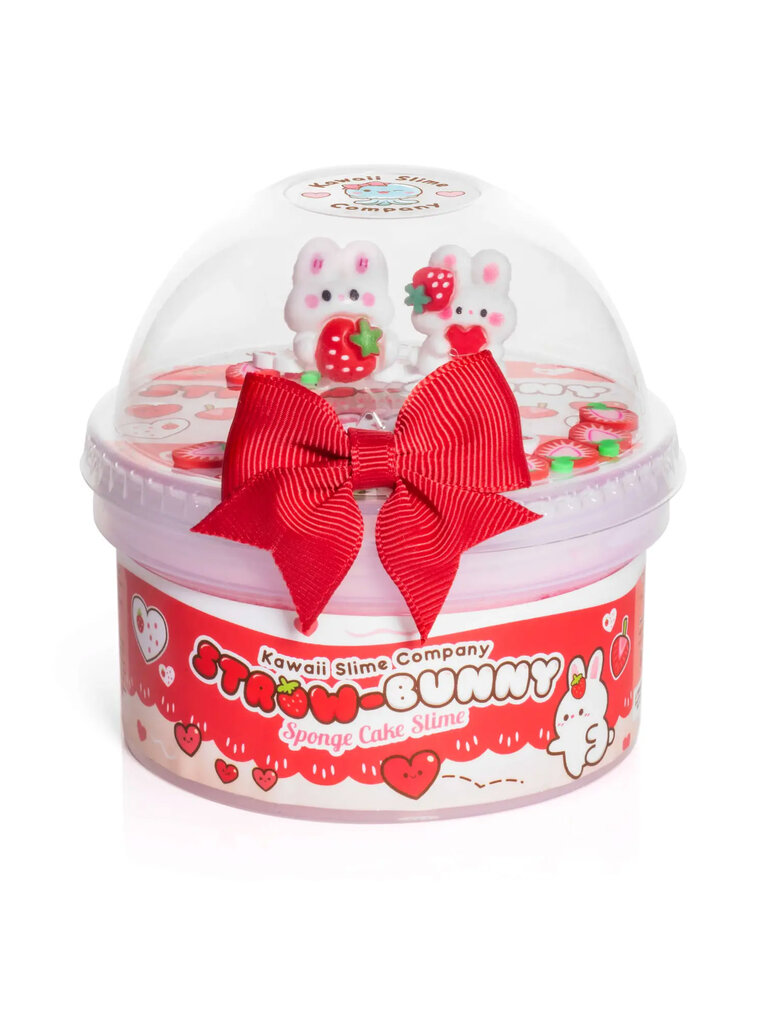 Kawaii Slime Straw-Bunny Sponge Cake Cloud Slime