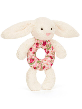 Jellycat Blossom Cream Bunny Berry Ring Rattle
