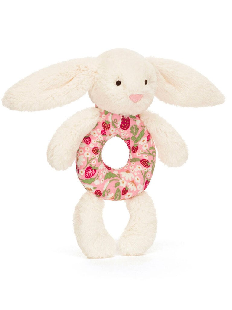 Jellycat Blossom Cream Bunny Berry Ring Rattle