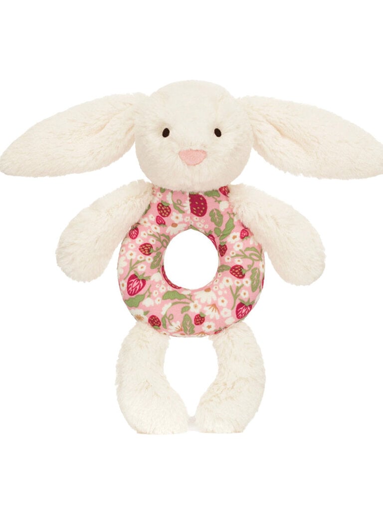 Jellycat Blossom Cream Bunny Berry Ring Rattle