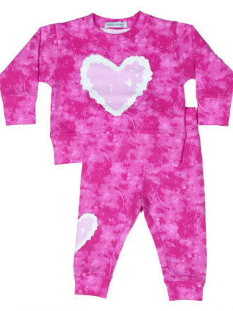 Baby Steps Fuchsia Tie Dye Heart Set