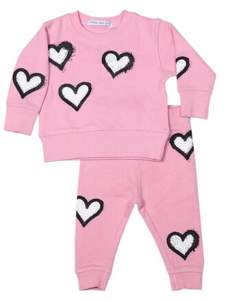 Baby Steps Pink Graffiti Hearts Set