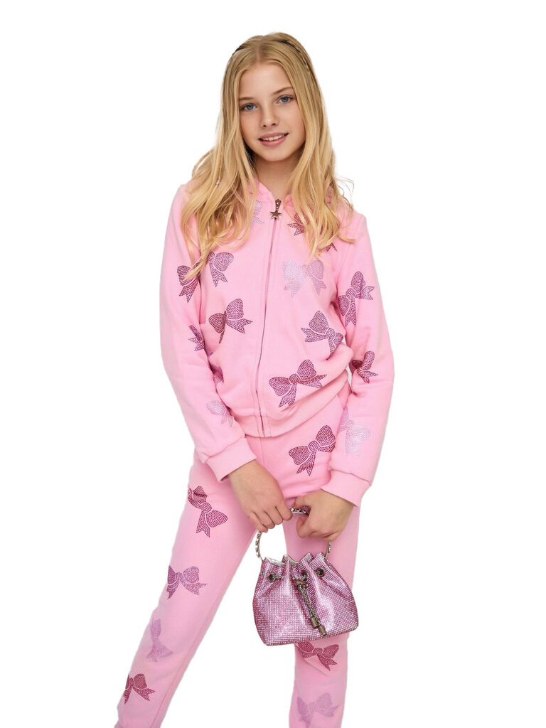 Lola and the Boys Crystal Bow Jogger Set
