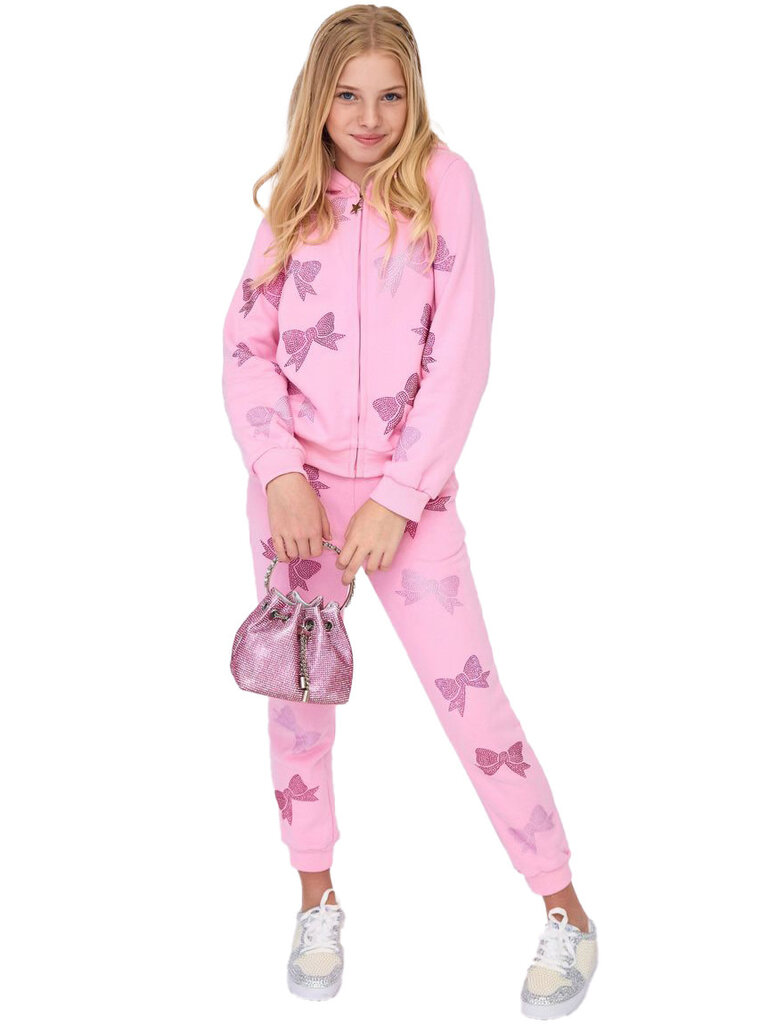 Lola and the Boys Crystal Bow Jogger Set