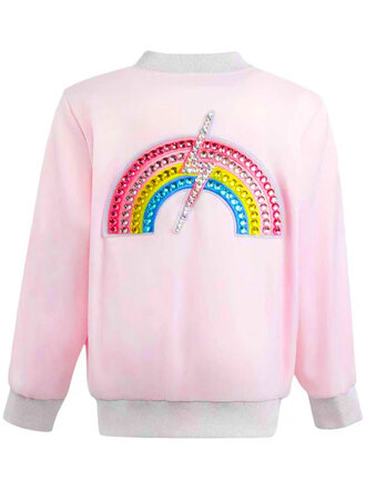 Lola and the Boys Rainbow Flash Satin Bomber