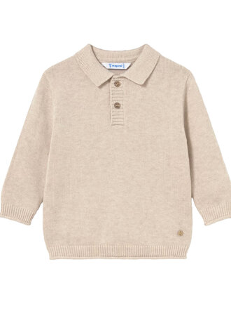 Mayoral Baby Boys Oatmeal Polo Sweater